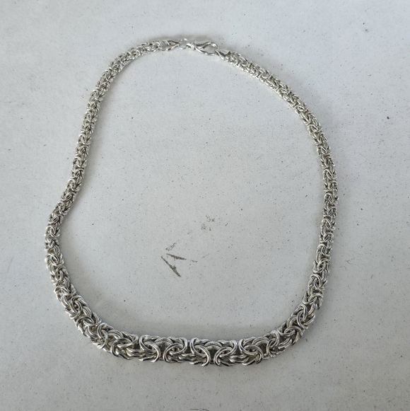Jewelry - 925 Silver Byzantine Necklace 20"